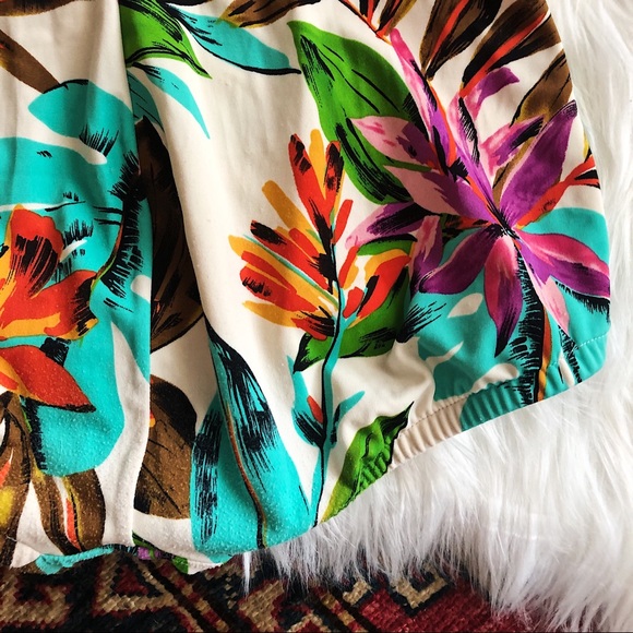 VTG One Piece Tropical Print Swimsuit Paradise Bay - Picture 5 of 7